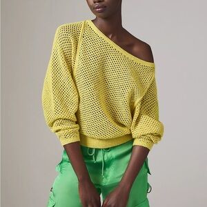 Anthropologie Pilcro Open-Stitch Crewneck Jumper Size XS Knit